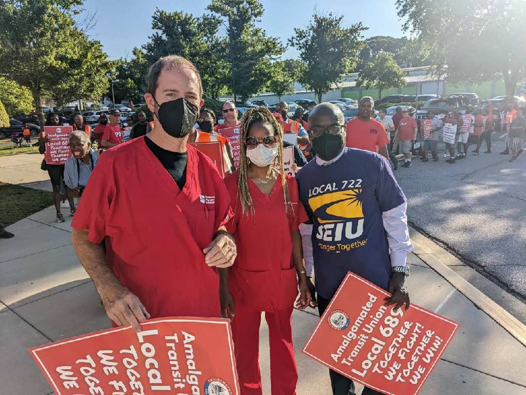 Dan at the Metro Access drivers strike